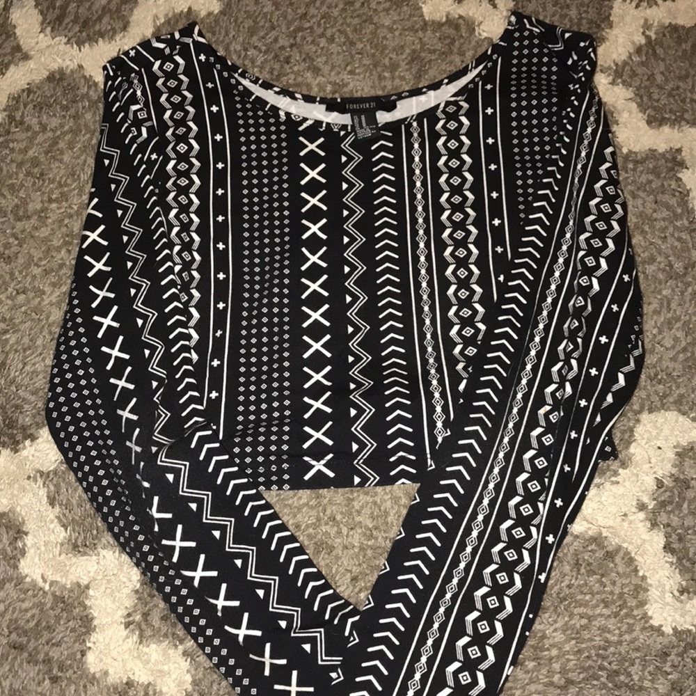 Patterned Crop Top